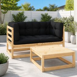 Practical 3 Piece Lounge Set for Outdoor Relaxation