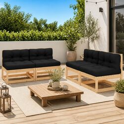 Practical 4 Piece Garden Lounge Set for Outdoor Relaxation