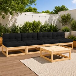 Practical 5 Piece Garden Lounge Set for Your Outdoor Area