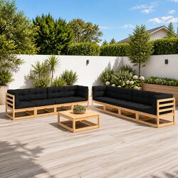 Practical 9 Piece Garden Lounge Set for Your Patio