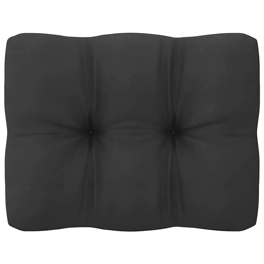 7 Piece Outdoor Lounge Set Pinewood Cushioned Sofa Anthracite Garden Furniture