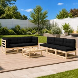 Practical 7 Piece Garden Lounge Set for Outdoor Use