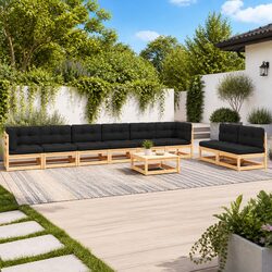 Perfect 9 Piece Lounge Set for Your Patio or Garden (64 chars)