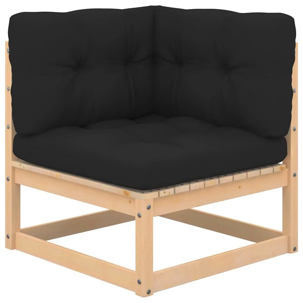 4 Piece Garden Lounge Set Solid Pinewood Anthracite Outdoor Patio Furniture