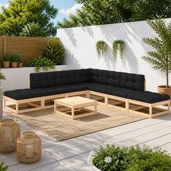 Practical 8 Piece Garden Lounge Set for Everyday Use