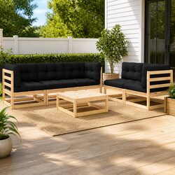 Practical 6 Piece Garden Lounge Set for Entertaining
