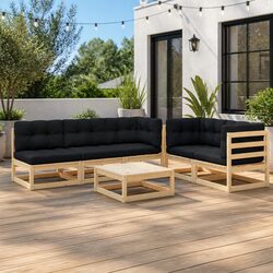 Versatile 6 Piece Garden Lounge Set for Outdoor Use