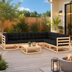 Versatile 7 Piece Lounge Set for Outdoor Relaxation