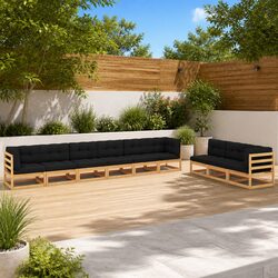 Practical 9 Piece Garden Lounge Set for Outdoor Gatherings