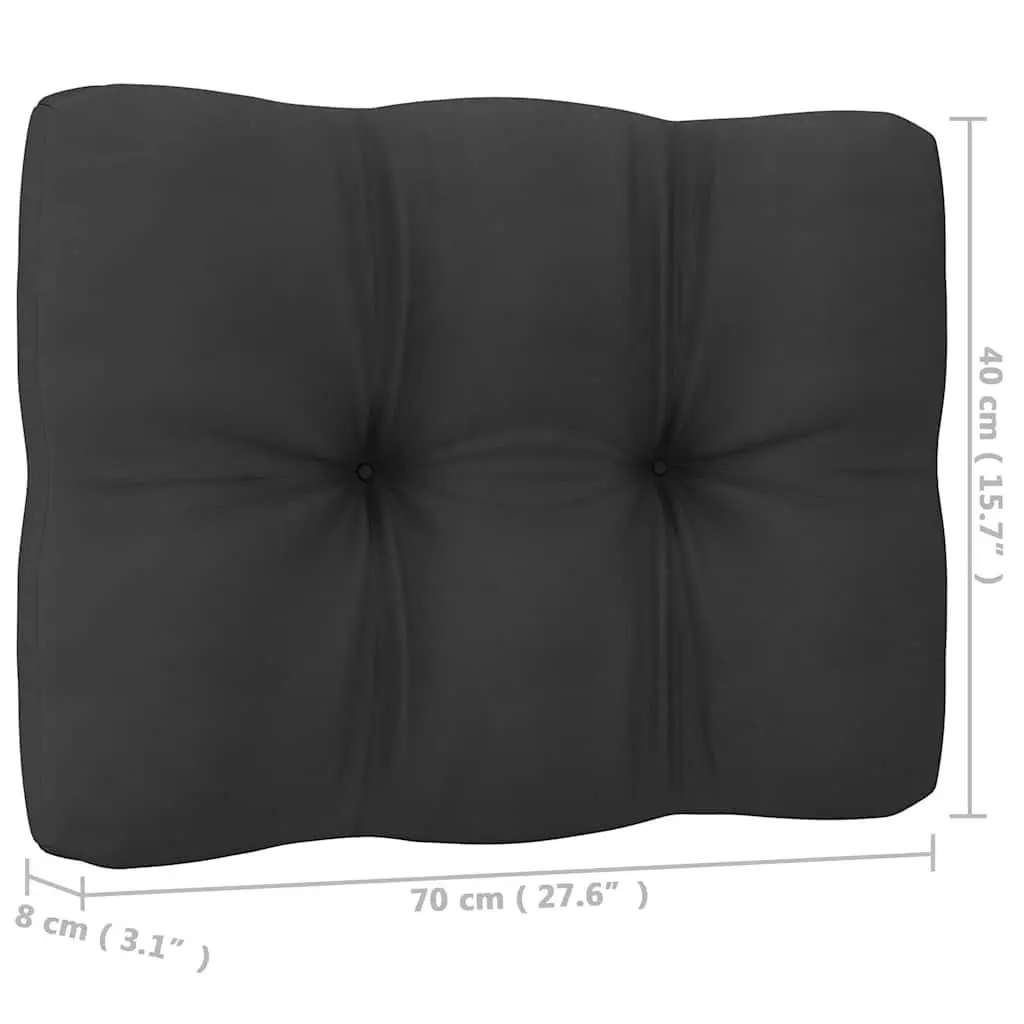 9 Piece Garden Lounge Set Solid Pinewood Anthracite Outdoor Furniture