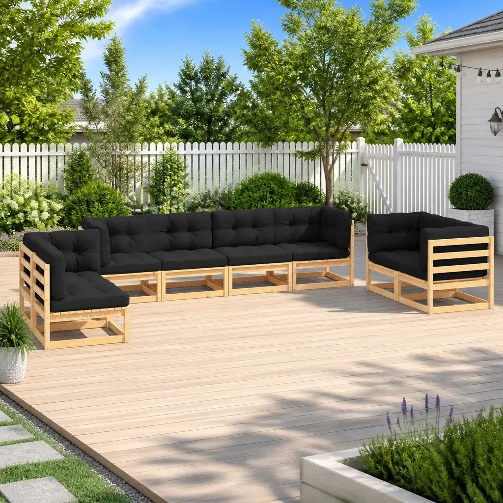 8 Piece Lounge Set for Outdoor Use