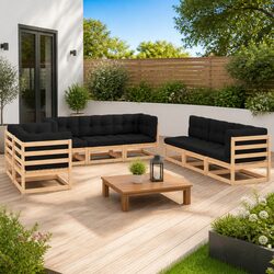 Practical 8 Piece Lounge Set for Outdoor Entertaining