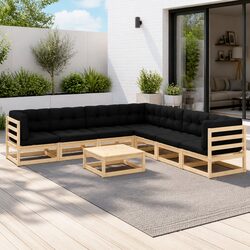 Practical 8-Piece Lounge Set for Outdoor Comfort