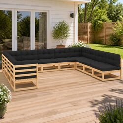 Versatile 11 Piece Garden Lounge Set for Relaxation