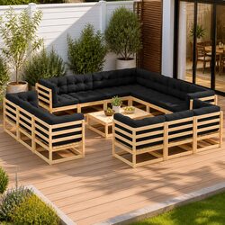 Practical 14-Piece Garden Lounge Set for Any Outdoor Space