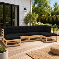 Practical 6-Piece Lounge Set for Your Garden