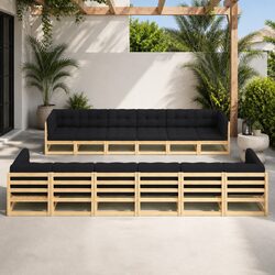 Versatile 12-Piece Patio Sofa Lounge Set with Cushions