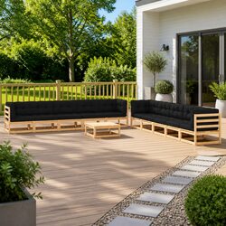 Practical 11 Piece Lounge Set for Your Garden and Patio
