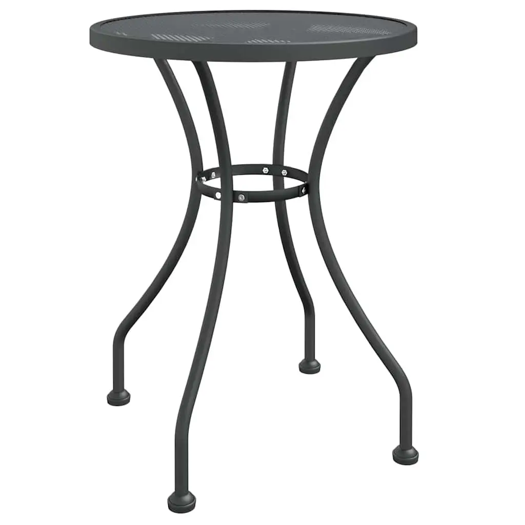 3 Piece Expanded Metal Mesh Garden Dining Set Anthracite Patio Furniture