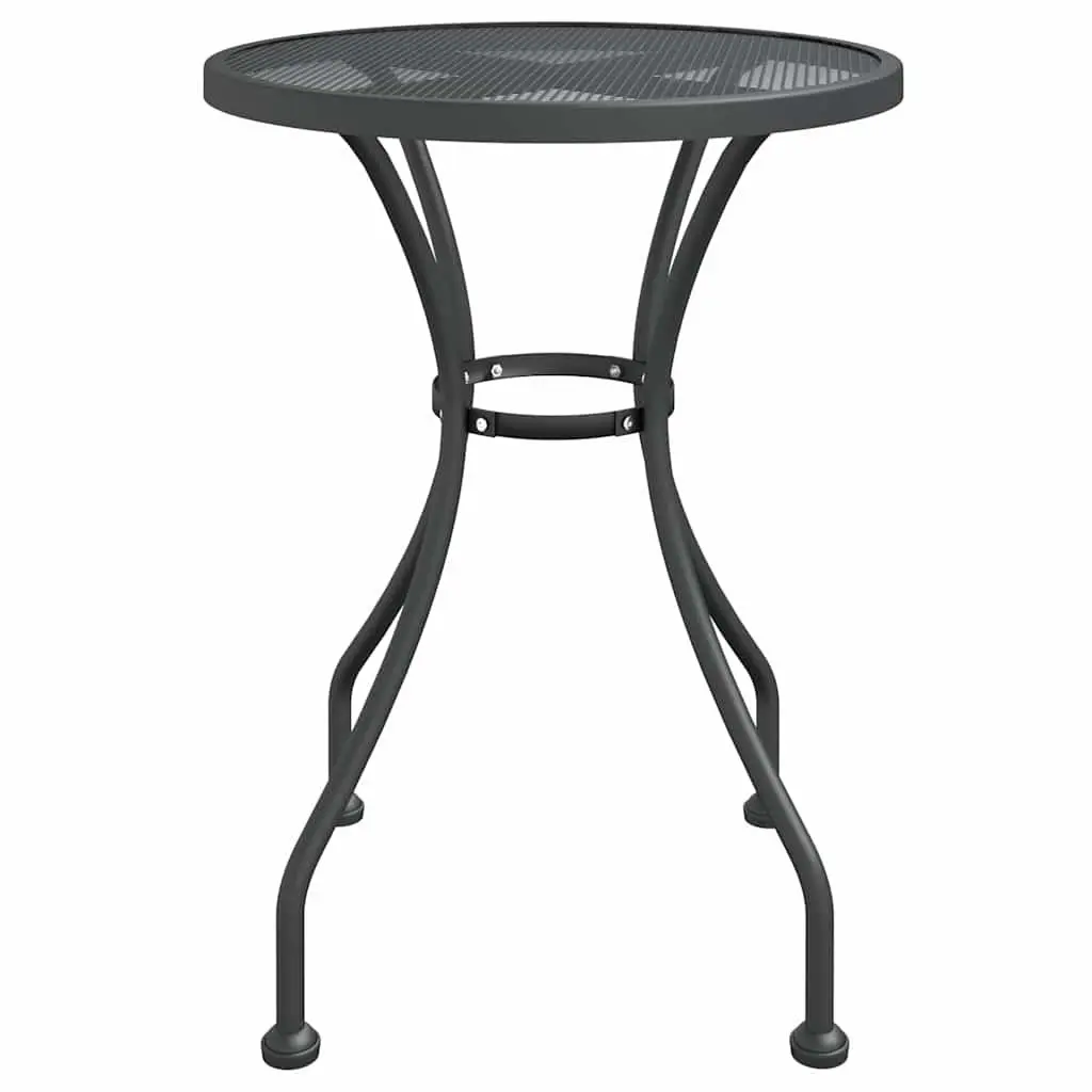 Garden Dining Set Expanded Metal Mesh 3 Piece Outdoor Furniture Anthracite