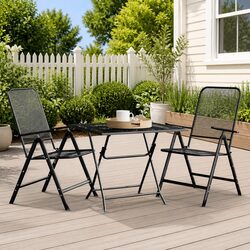 3-Piece Adjustable Garden Dining Set for Outdoor Use
