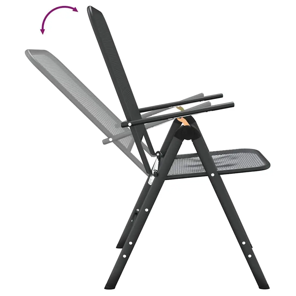 5 Piece Garden Dining Set Outdoor Patio Furniture Foldable Chairs Table