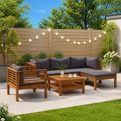 Practical 6 Piece Garden Lounge Set for Outdoor Living
