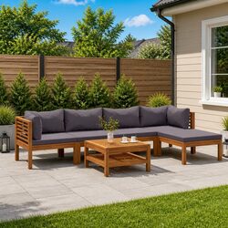 Versatile 6 Piece Outdoor Lounge Set for Home Use