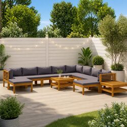 Practical 12 Piece Garden Lounge Set for Outdoor Living