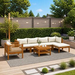 Practical 7 Piece Modular Garden Lounge Set for Relaxation