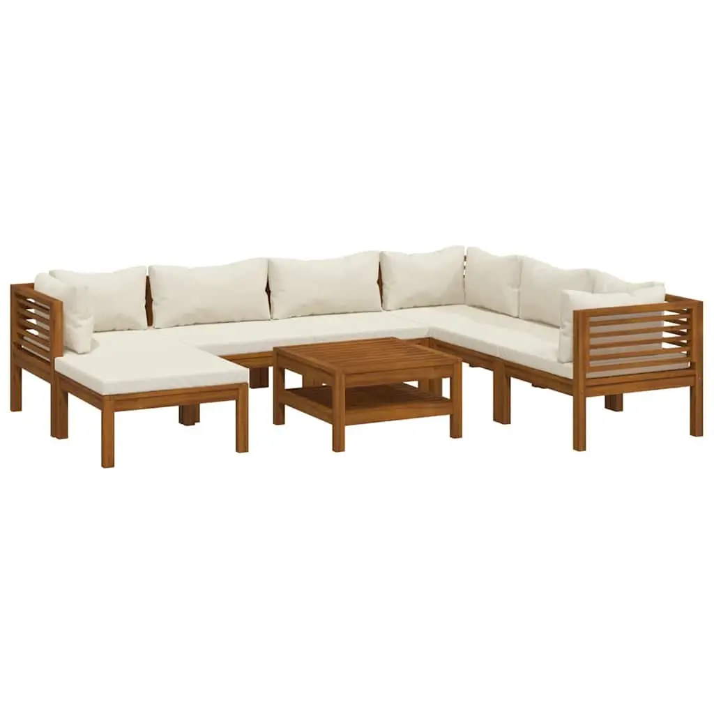 Garden Lounge Set 8 Piece Outdoor Furniture Sofa with Cushions Coffee Table