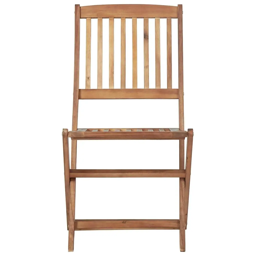 5 Piece Garden Dining Set Outdoor Patio Table Chairs Brown Folding