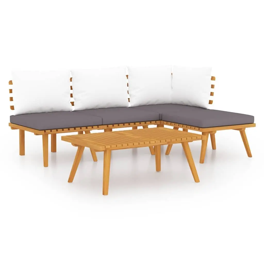 Garden Lounge Set 5 Piece Outdoor Furniture Patio Acacia Wood with Cushions