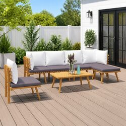 Practical 7 Piece Garden Lounge Set for Outdoor Use