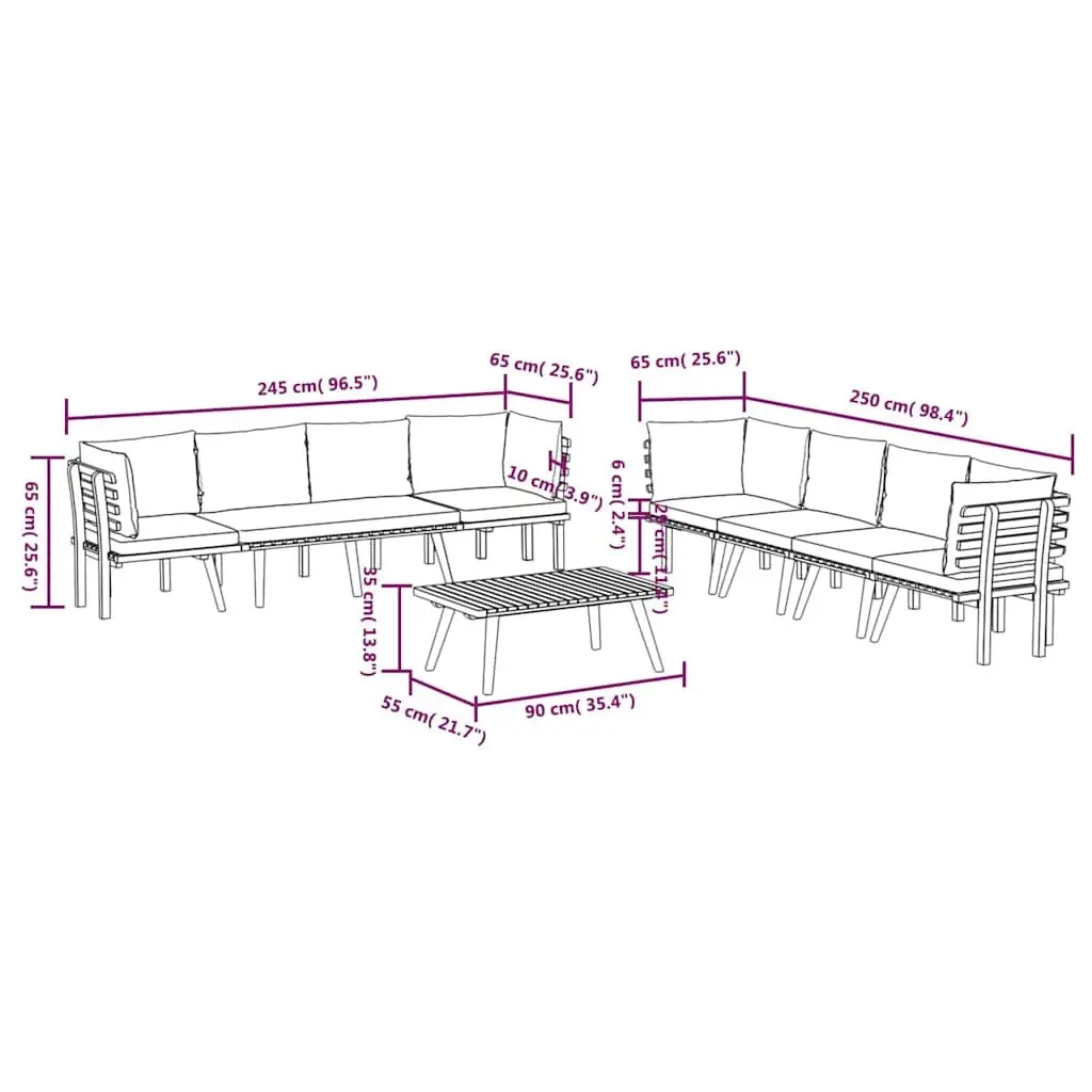 8-Piece Lounge Set for Outdoor Relaxation