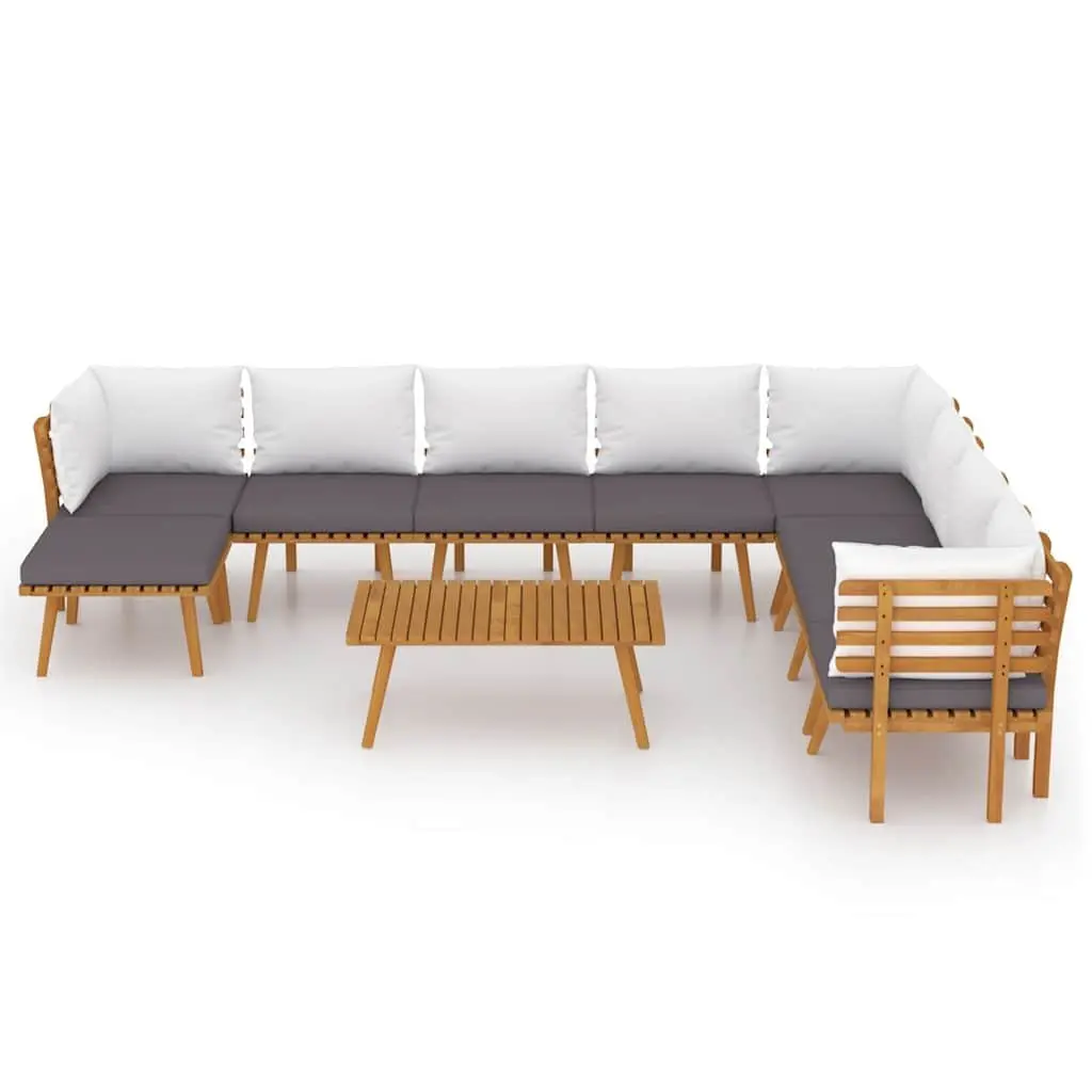 9 Piece Garden Lounge Set Outdoor Patio Furniture Solid Wood Acacia with