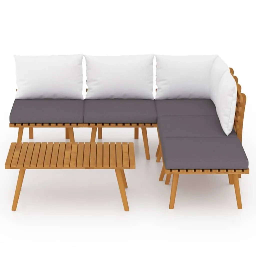 Outdoor Lounge Set 6 Piece with Cushions