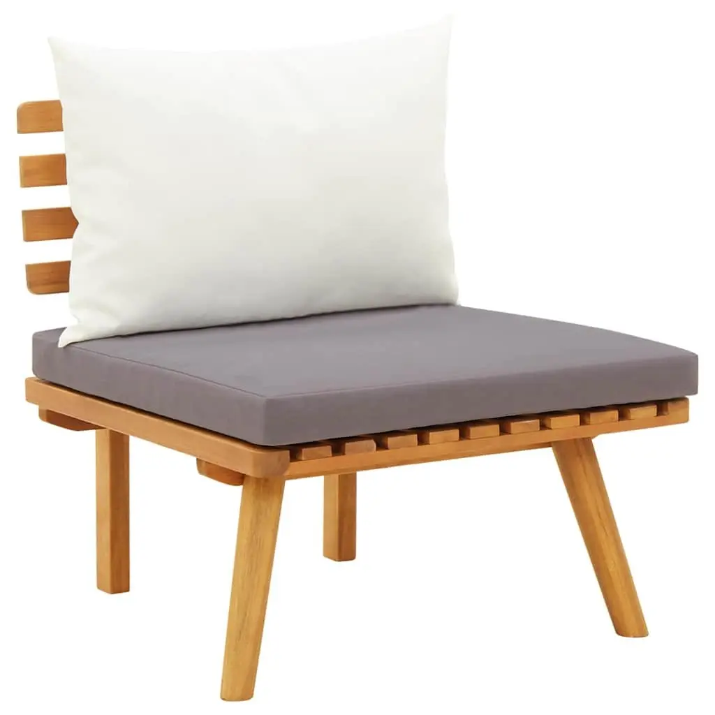 Outdoor Furniture Set 6 Piece Solid Acacia Wood Lounge with Cushions Brown