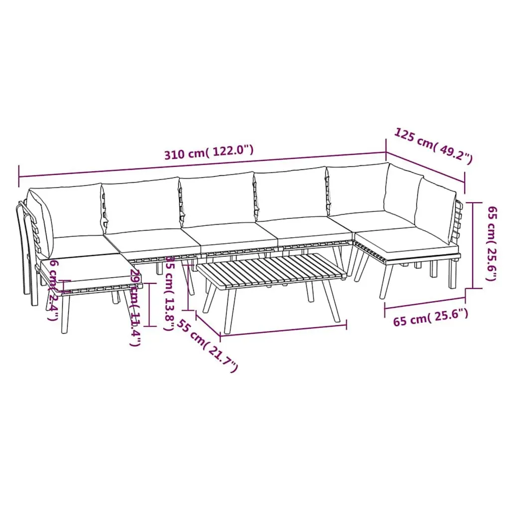 8 Piece Garden Lounge Set for Relaxation