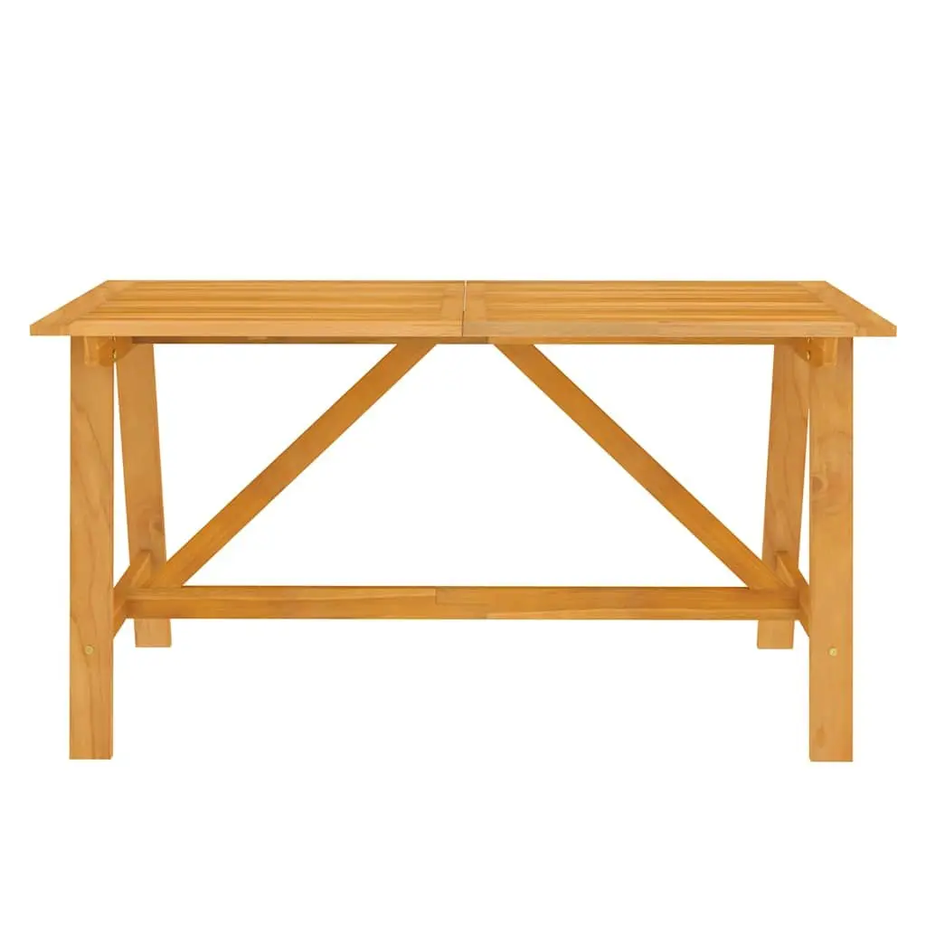 Garden Dining Set Solid Acacia Wood 5 Piece Outdoor Furniture Brown Patio Chairs Table