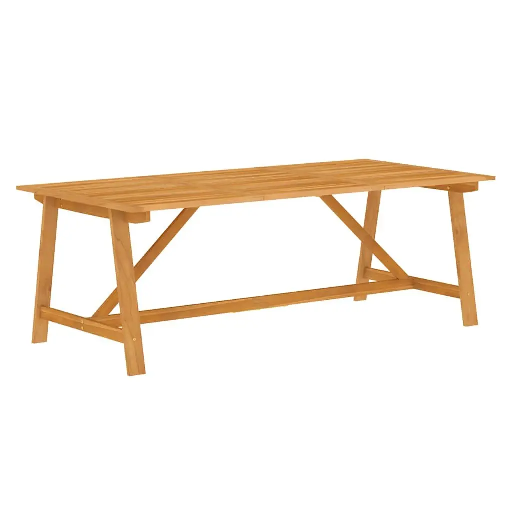 7 Piece Brown Acacia Wood Outdoor Dining Set with Poly Rattan Backrests for Garden and Patio