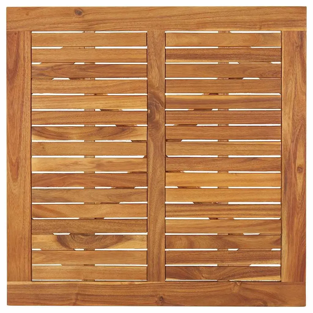 5 Piece Outdoor Dining Set Brown Solid Acacia Wood Sturdy Patio Furniture