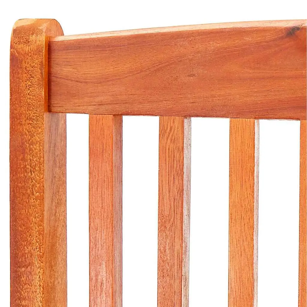 Outdoor Folding Dining Chairs Eucalyptus Wood 6 Piece Set Brown