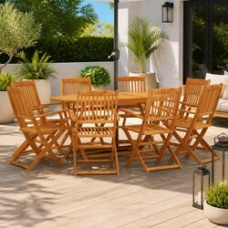 Practical 9 Piece Outdoor Dining Set for Your Garden