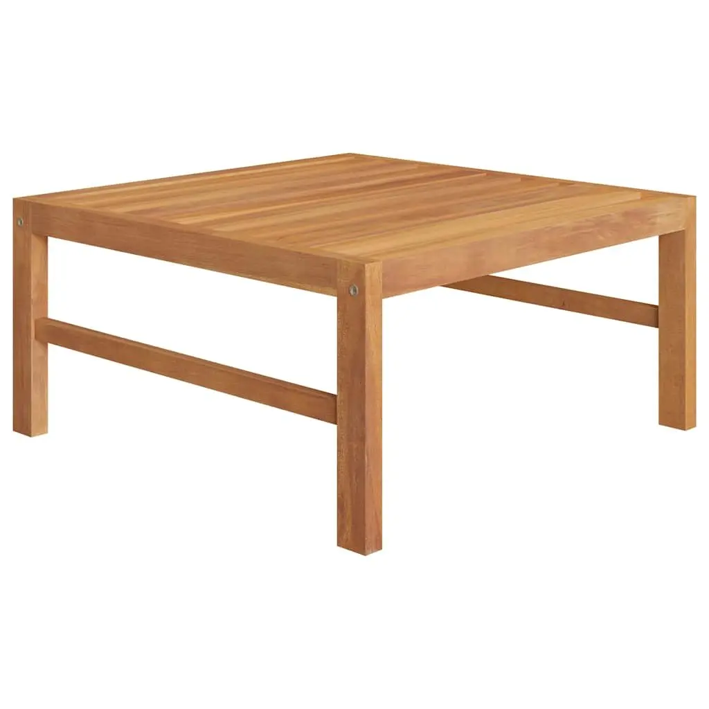 5 Piece Garden Lounge Set Teak Wood Outdoor Furniture with Cream Cushions