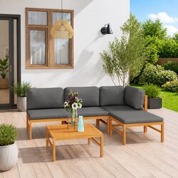 Practical 5-Piece Garden Lounge Set for Everyday Use