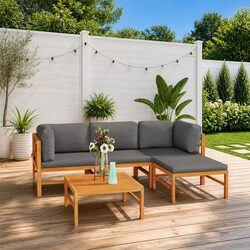 Versatile 5 Piece Outdoor Lounge Set for Comfort Anywhere