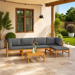 Functional 6-Piece Garden Lounge Set for Your Patio
