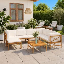Practical 8 Piece Teak Lounge Set for Your Home