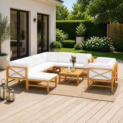 Versatile 10-Piece Garden Lounge Set for Every Occasion